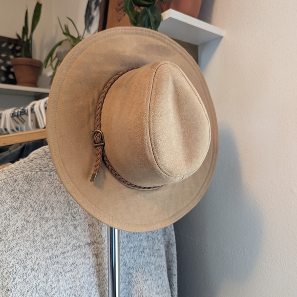 World Market Boho Western Festival Faux Suede Hat - Picture 3 of 8